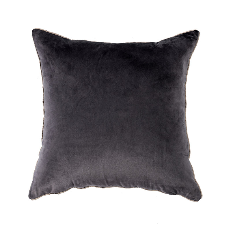 Ensemble de 2 coussins en velours, Anthracite