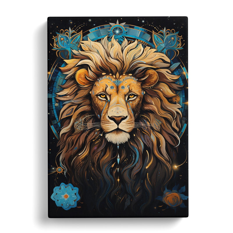 Leo Zodiac Hard Edge - No Frame Print, 76cm H x 50cm W x 3cm D