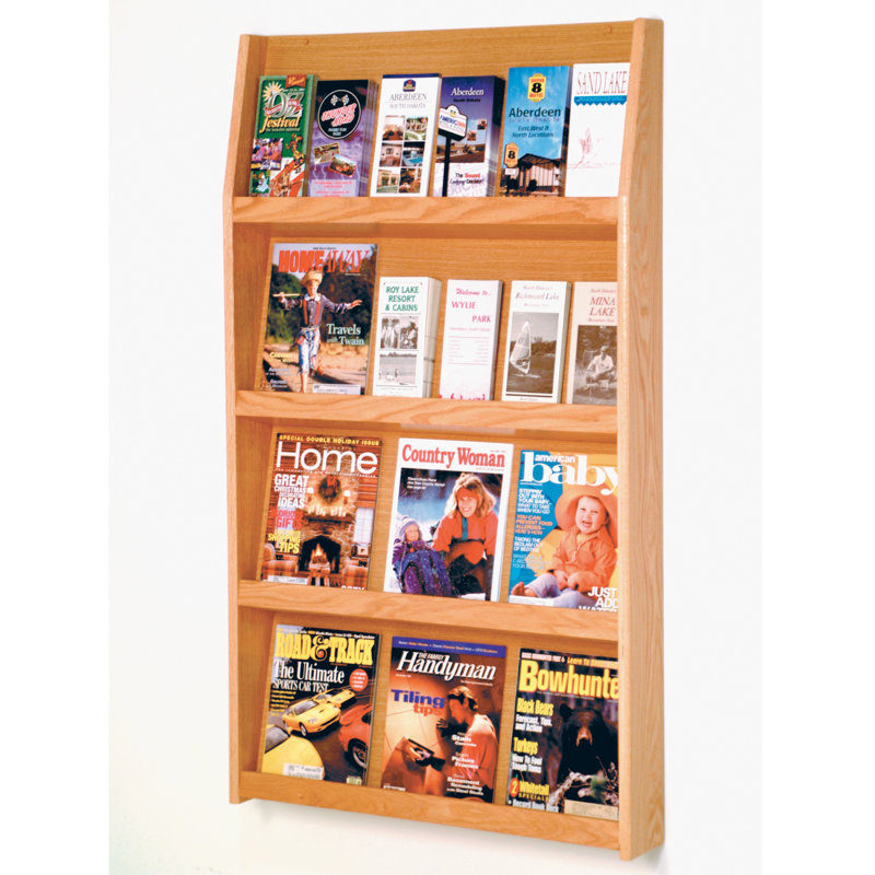Présentoir à revues/brochures mural Caron, Chêne clair