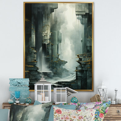 «Waterfall Cliff Adventure I», reproduction sur toile
