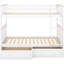 Bunk Bed With Drawers, Full Over Full, White Colour, Convertible, Solid Pine - Strong Wood Construction For-406528520-406528522