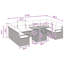 vidaXL Garden Sofa Set with Storage 10 pcs Black Poly rattan