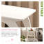 Table d'appoint courbée blanche en PVC avec compartiment de rangement