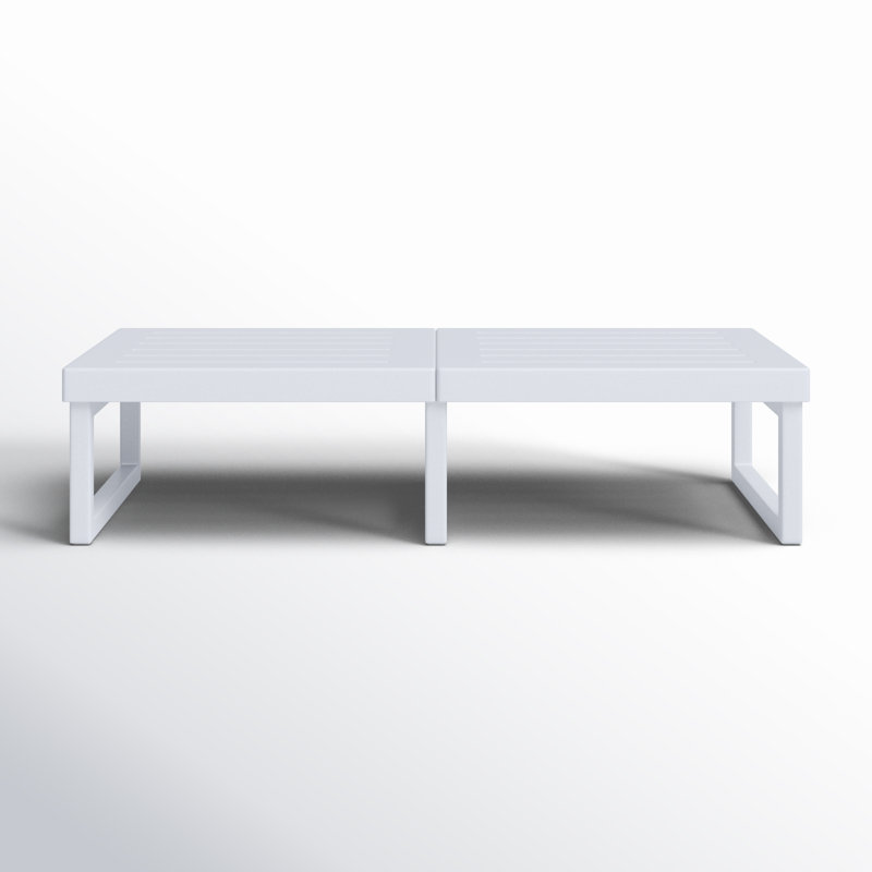 Lane Rectangular Outdoor Coffee Table , 51'' in. W 25.5'' in. D, Silver Gray