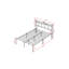 Base de lit grand, DEL, plateforme en métal de 14 pouces, tête de lit avec rangement, - C, éco-conception solide