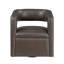 Fauteuil pivotant moderne en similicuir avec dossier arrondi-1099017101
