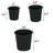 5" Round Plastic Pot For Nursery Use - Black Garden Pots With Drainage  5 . And . For Planting Storage. Fade Crack-704391792
