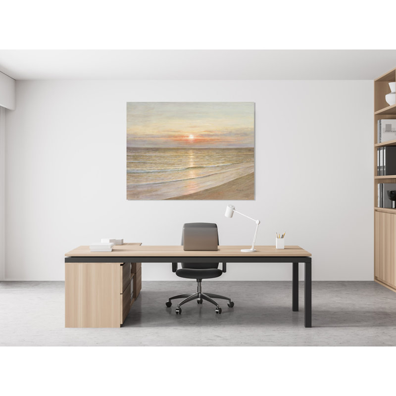 Le Beau Giclee par AFD Home 11158233 Beach Sunset Gallery Wrap, 36 po par 48 po