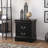 Black 2-Drawer Nightstand