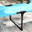 Chaise de randonnée avec et parasol - Chaise longue pliante réglable bleue pour les voyages à l'extérieur