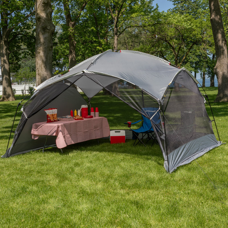 Gray 12x10 Pop-Up Camping Canopy Tent with Carry Bag