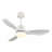 Modern White Ceiling Fan With Light, Featuring 3 Abs Plastic Blades, Remote Control Operation, Reversible Dc Motor, And Dimmable Led Lighting.-517838530