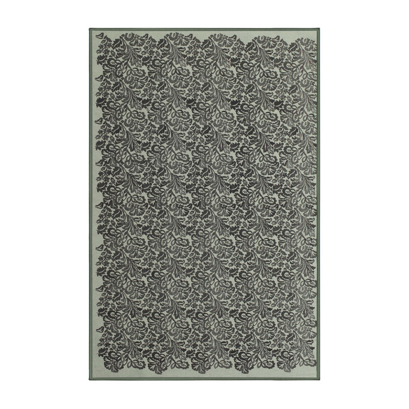 Tapis gris zone contemporaine, Rectangle 5 pi x 7 pi