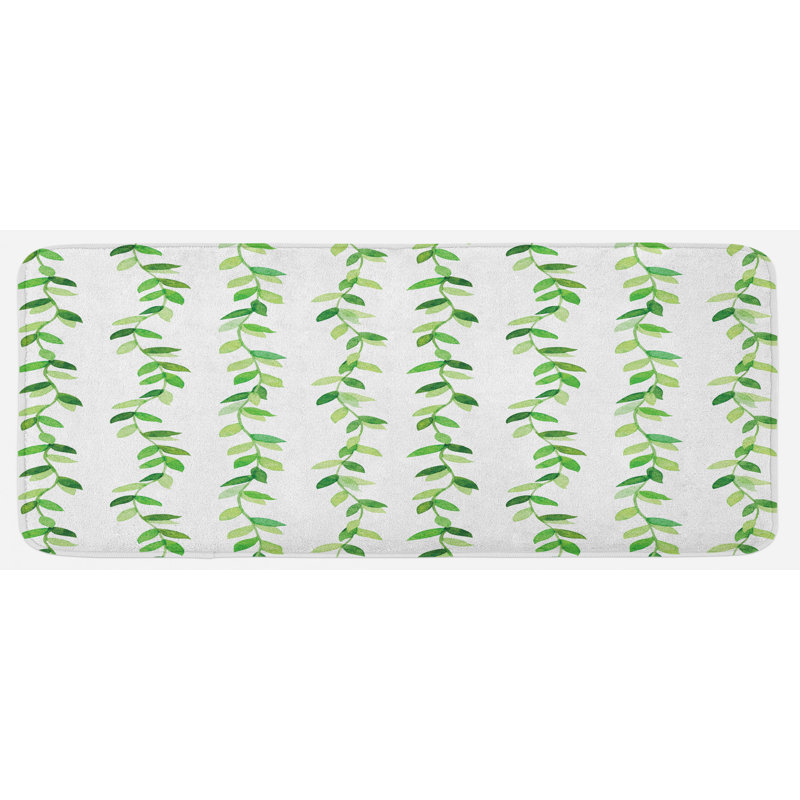 Tapis de cuisine à feuilles