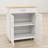 Kitchen Island Rolling Trolley Cart With Adjustable Shelves And Towel Rack Rubber Wood Table Top