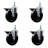 Rubber 12MM Threaded Stem Caster with Brake