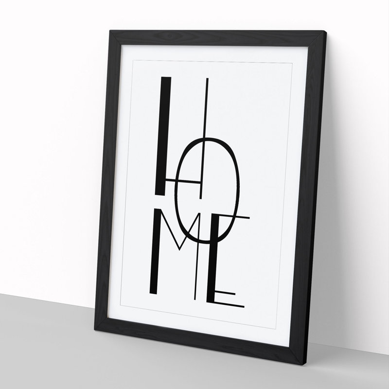 Home - Framed Print, Black Framed, 65cm H x 48cm W x 2cm D