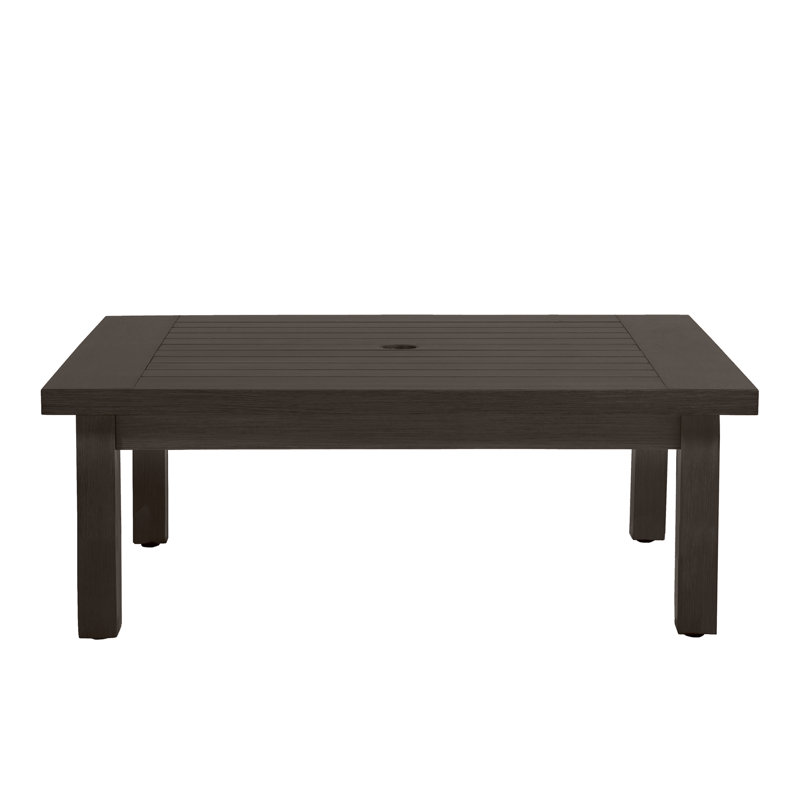 Club Metal Coffee Table, Mahogany