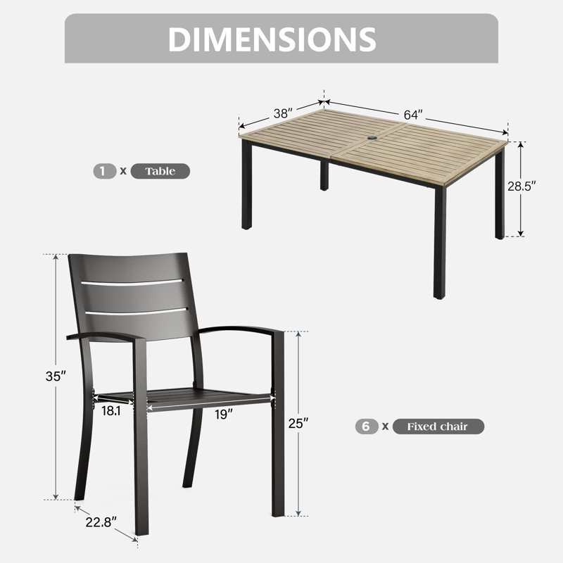 Stacking Patio Dining Armchair, 6