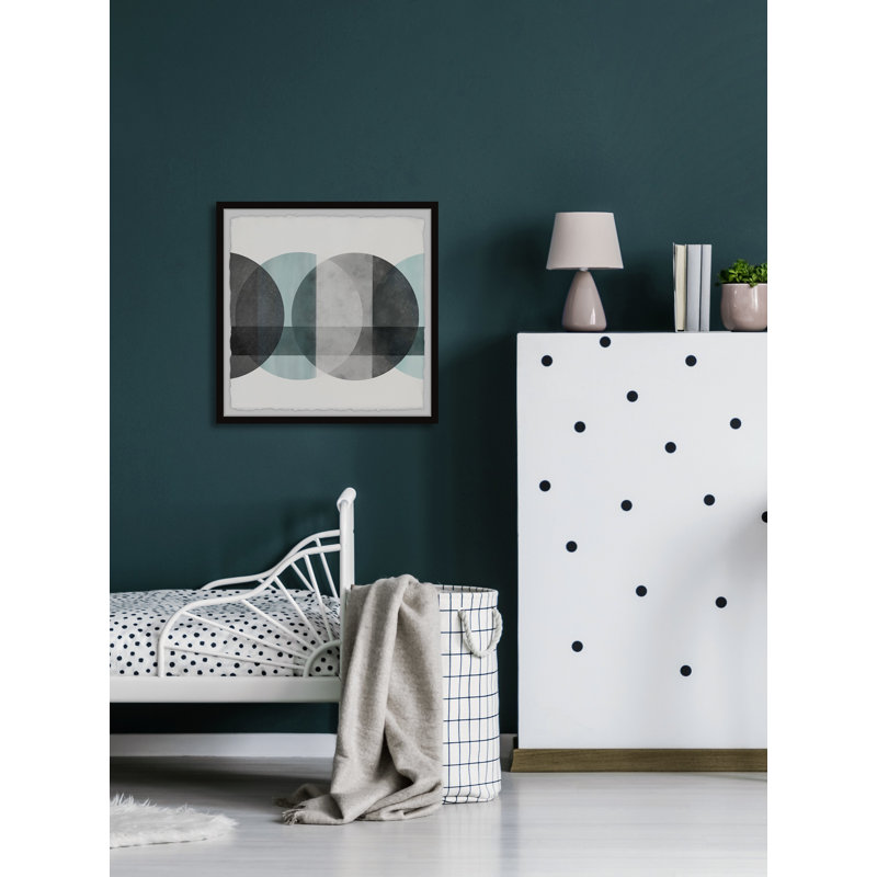 Overlapping Moons - Single Picture Frame Painting, 41cm H x 41cm W x 3.81cm D