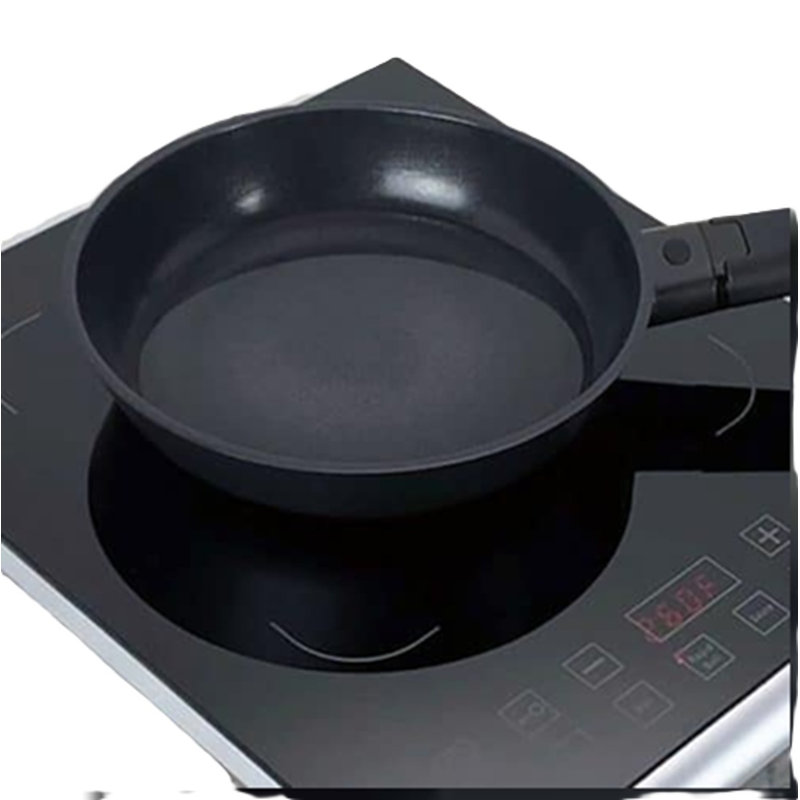 Poêle antiadhésive en aluminium coulé de qualité supérieure de 10 po avec poignée en silicone amovible Zavor Noir