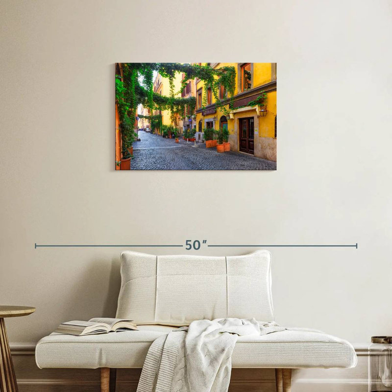 Senne Street In Trastevere, H 20 po x l 30 po