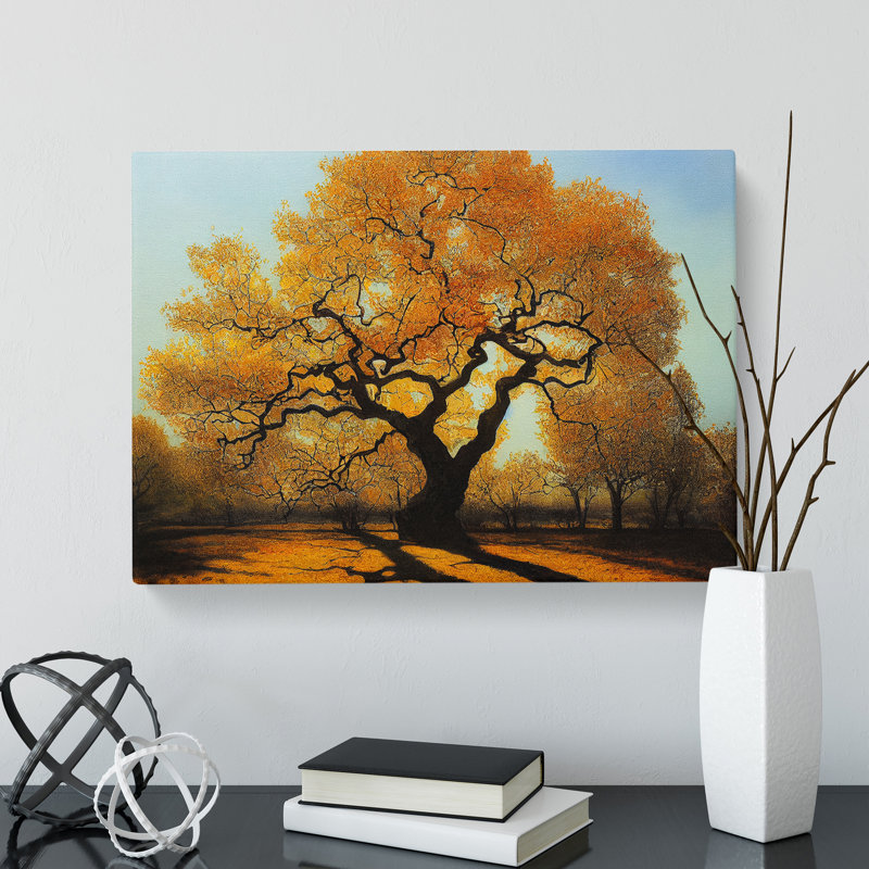 Exhilarating Oak Tree - Wrapped Canvas, 35cm H x 50cm W x 3cm D