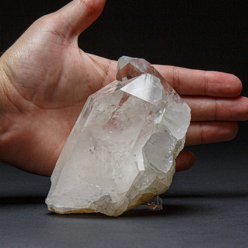 Genuine Clear Quartz Crystal Cluster Point from Brazil (1.2 Lbs)