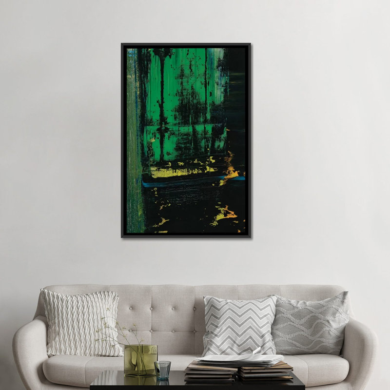 « redondo », reproduction sur toile, Toile avec cadre noir, Pas de tapis, H 48 po x l 32 po x P 1,5 po