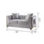 Causeuse en argent de style moderne Velencia-157210991