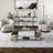 Greenwich 54" Glass And Steel Coffee Table With Three Shelves-2048816602