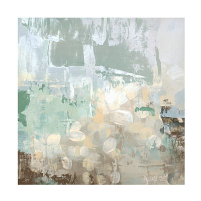 Art mural sur toile tendue - "Sea Glass Reverie II" de June Erica Vess pour décoration de salon, de chambre à coucher ou de bureau - 14 x 14