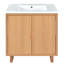 Ensemble de meuble-lavabo 30 po avec lavabo, armoire combinée, armoire de rangement pour salle de bain, structure en bois massif-885472265