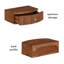Tablettes murales en bois massif Emblyn