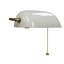 Lampe de table haute 12,5 po en métal, conception de lampe de banquier, blanc