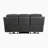 Ikher 82" Modern & Contemporary Polished Microfiber Manual Double Reclining Sofa with Elegant Nailhead Trim, High-Density Foam Comfort & Reinforced Metal Seating