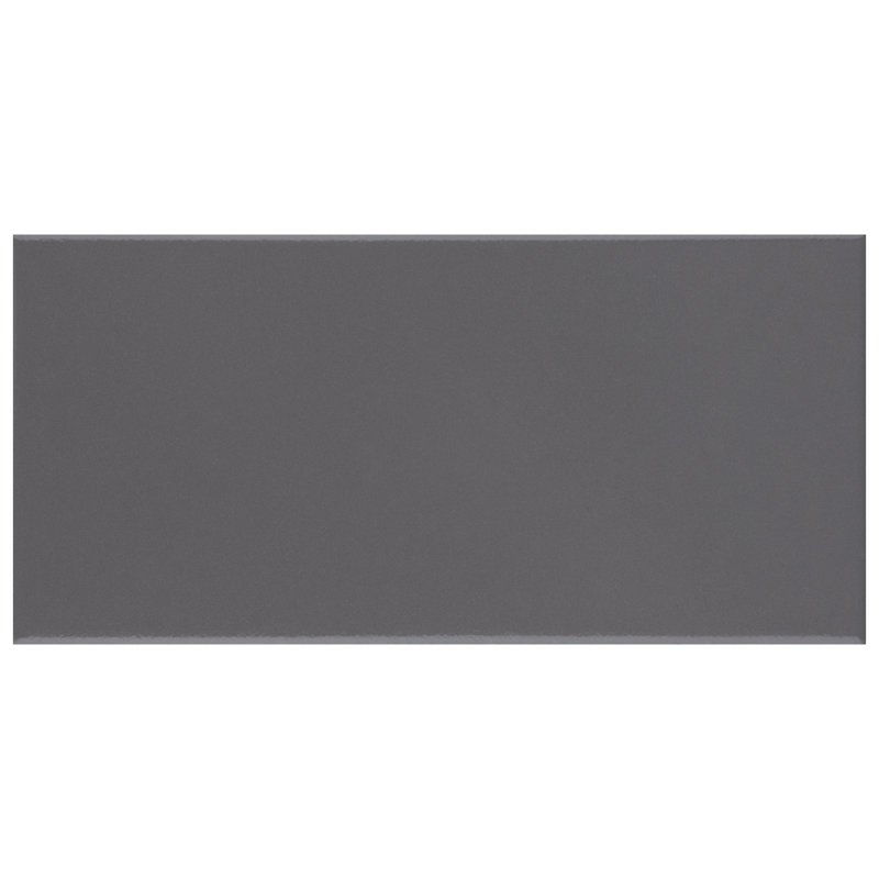 Carreau de plancher et de métro en porcelaine 5 po x 10 po Biotech, Gris foncé brillant