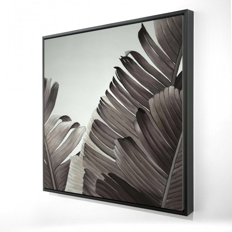 " Grayscale Tropical Leaves "