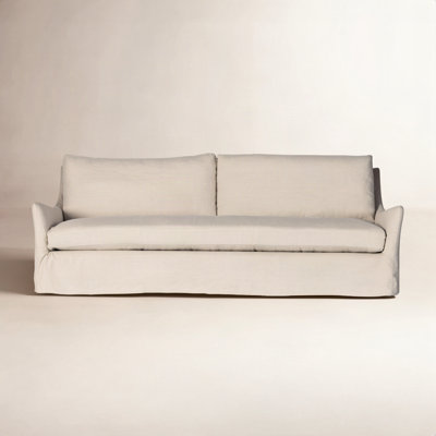 Fenway 94" Linen Recessed Arm Sofa