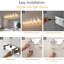Luminaire de salle de bain moderne en cristal chromé avec 6 lumières, douille E26, à intensité variable, facile à installer, résistant à la corrosion