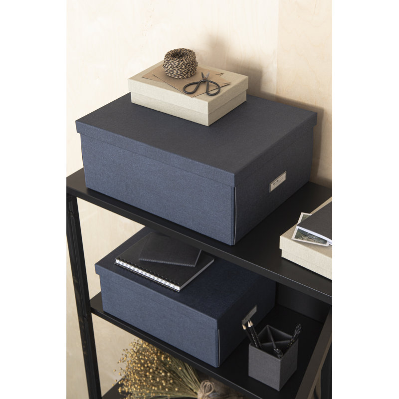 Boîte de rangement pliable Bigso Katrin KD | Boîte de rangement pour photos, Bleu