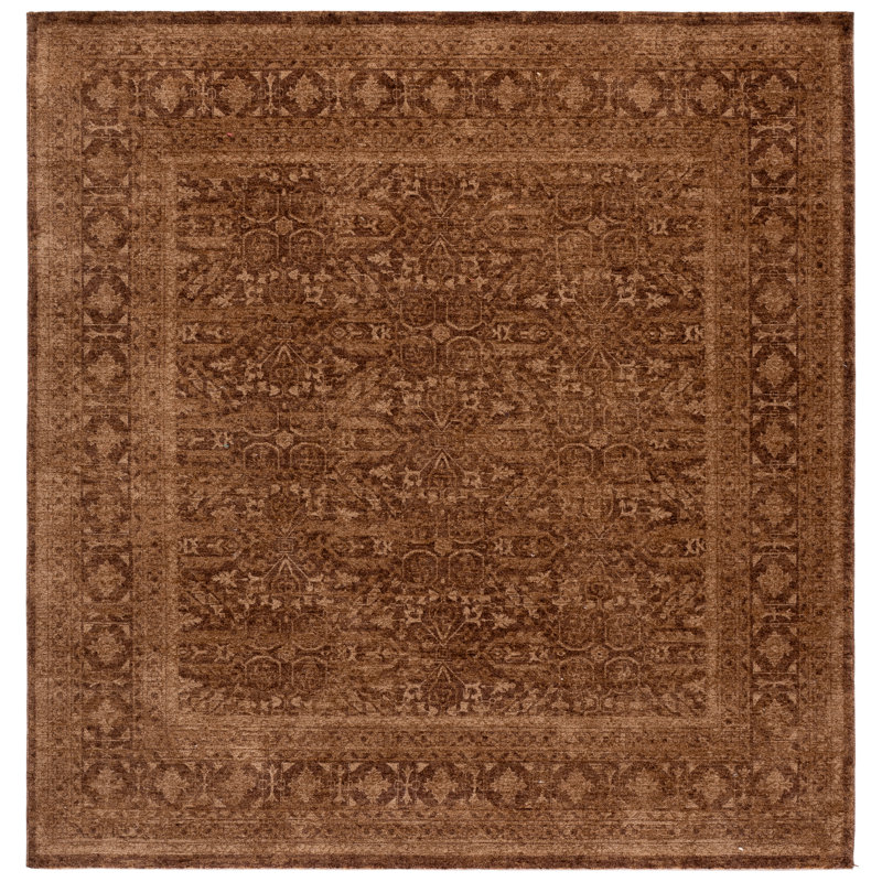 Vintage Overdye Performance Oriental Indoor Rug, Square 5'