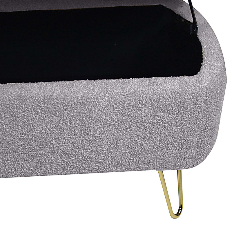 Banc de rangement avec repose-pieds Toleen , Gris