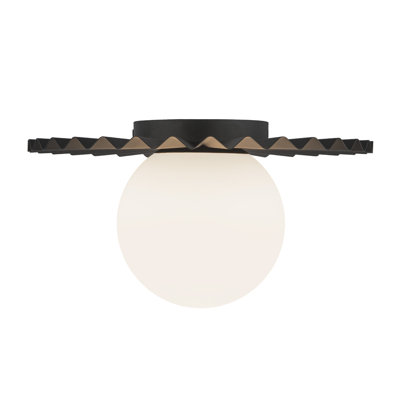 Laki Single Light Glass Flush Mount