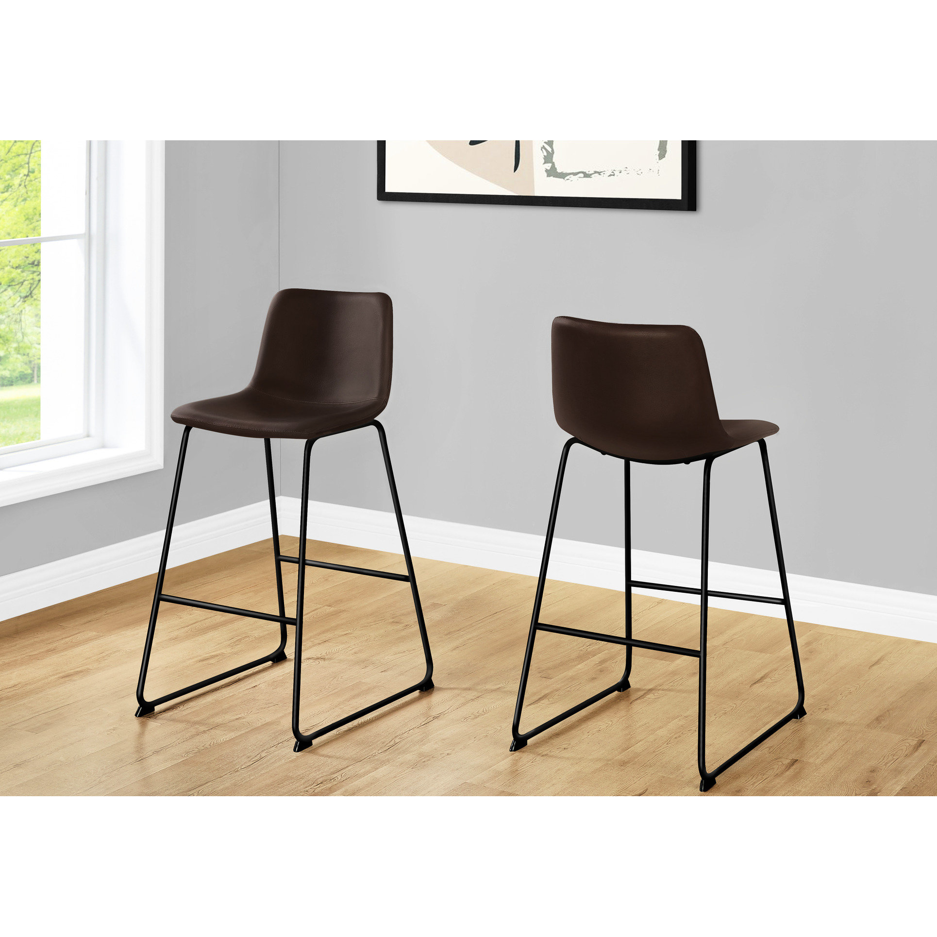 Hokku Designs Contemporary Work Desk Chair With Brown Upholstery And ...
