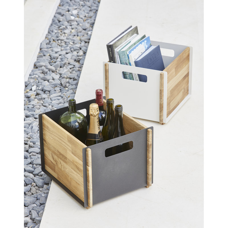 Solid + Manufactured Wood Box, White