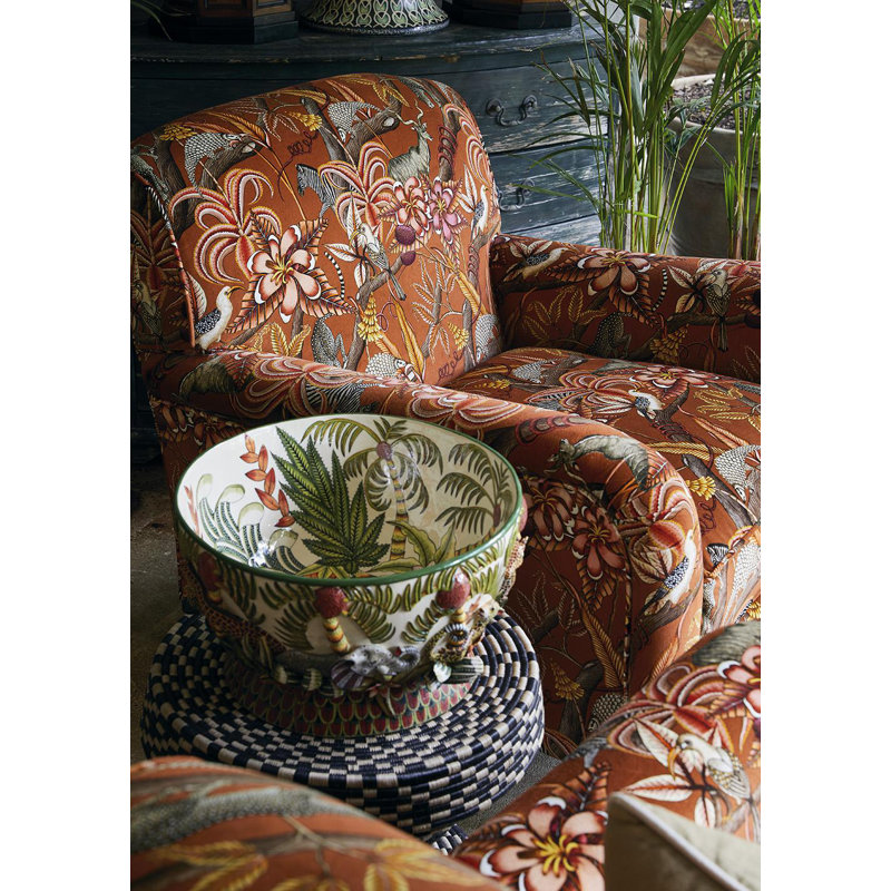 Ardmore Velvet Fabric, Rust
