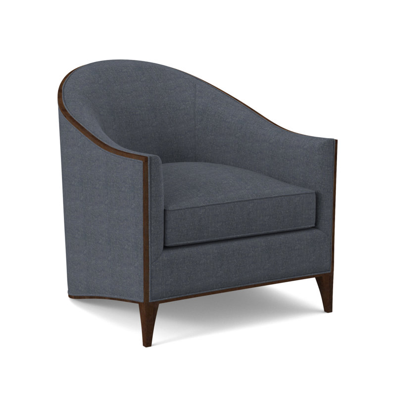 Atelier Barrel Chair, American Walnut, Margaret Uniform Polyester Blend