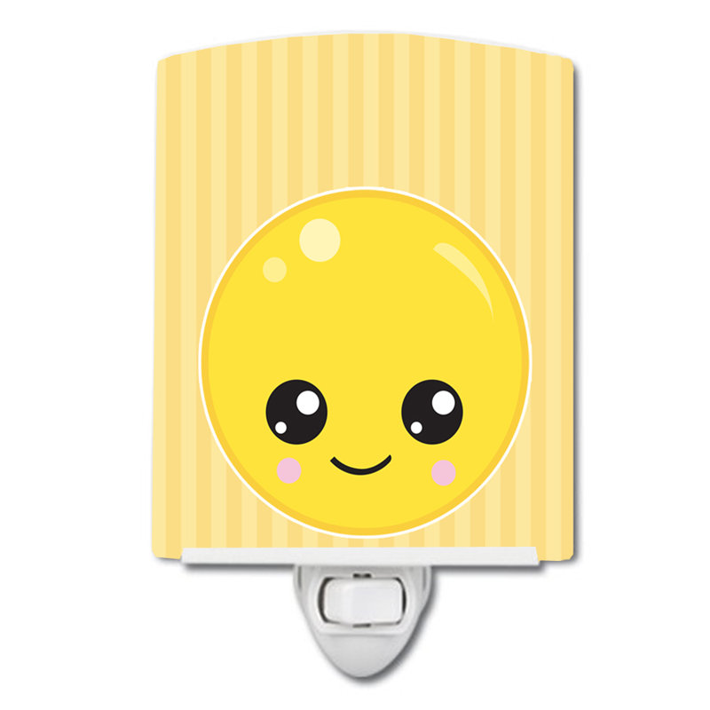 Éclairage de nuit en céramique smiley sourire