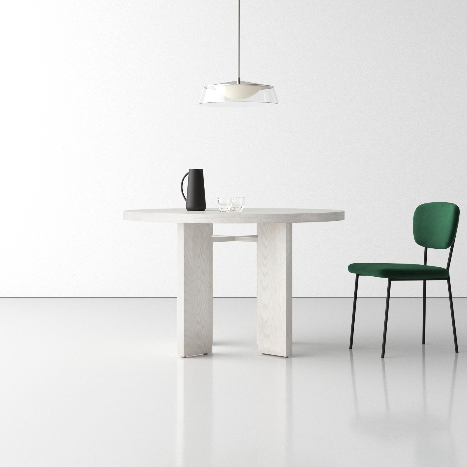 Talitha 47.75'' Round Dining Table, White Wash